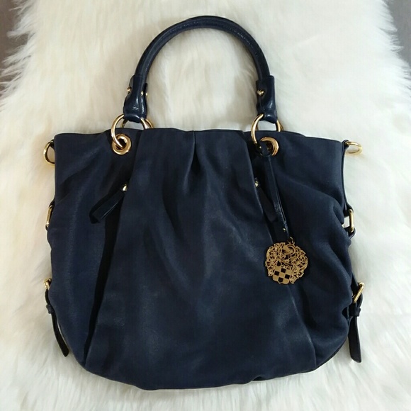 Vince Camuto Handbags - VINCE CAMUTO BLUE LEATHER HOBO SHOULDER BAG